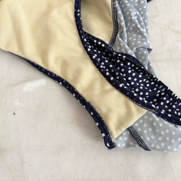 Land's End Polka Dot Cross Back One Piece Swimsuit - Picture 5 of 5